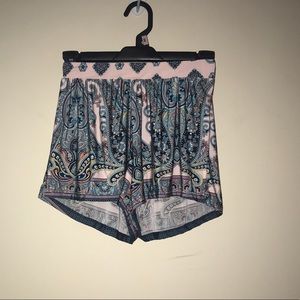 Fashion Nova boho paisley print shorts